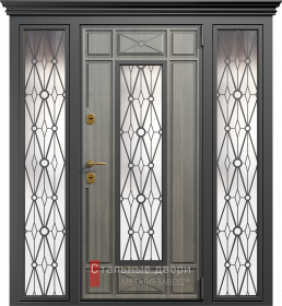 Входные двери МДФ в Серпухове «Двери МДФ со стеклом»
