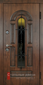 Входные двери МДФ в Серпухове «Двери МДФ со стеклом»